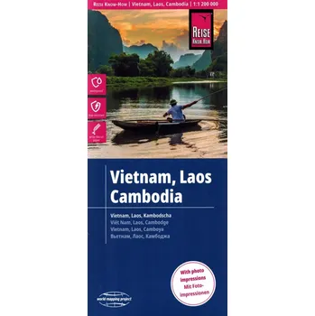 WIETNAM LAOS KAMBODŻA mapa 1:1 200 000 REISE KNOW HOW 2023 Kolektiv autorů