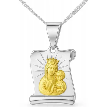 Náhrdelník STŘÍBRNÝ NÁHRDELNÍK ŘETÍZEK PRO DÍVKU MEDAILON K PŘIJÍMÁNÍ STŘÍBRO 925