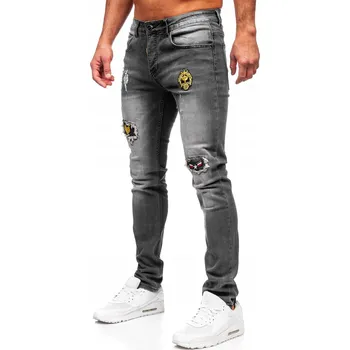Pánské džíny PÁNSKÉ DŽÍNY SLIM FIT GRAFITOVÉ MP0167G DENLEY_32/M
