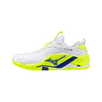 Pánská sportovní obuv Mizuno WAVE STEALTH NEO 2 X1GA240039 Sálová obuv White / Lightning Yellow / Dazzlin, UK 11, EU 46, US 12, 30 cm