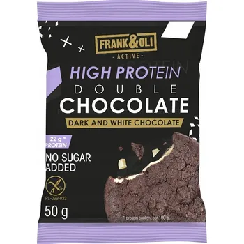 Čokoláda Proteinová sušenka DOUBLE CHOCOLAT bez lepku 50g Frank&Oli