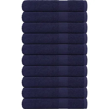 Utěrka Ručníky 10 ks , tmavě modré, 100x200 cm, 360 g/m² 100% bavlna