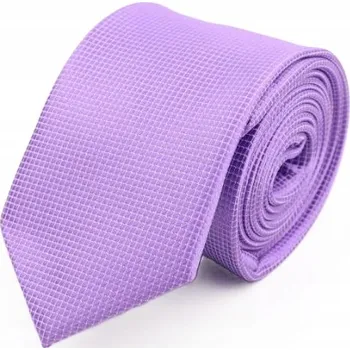 Kravata Pánská kravata FIALOVÁ levandulová úzká, stylová, elegantní, klasická
