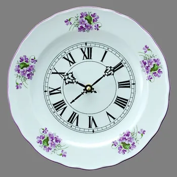 Hodiny Nástěnné hodiny fialky 24cm - Fialová linka