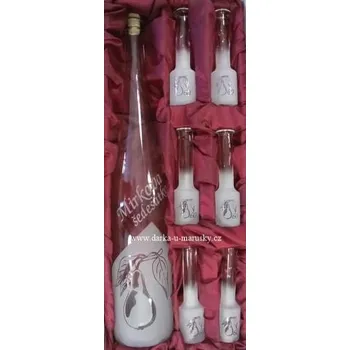 Pískovaná sada 6+1 PIJAČKY / 3XL- Hruška