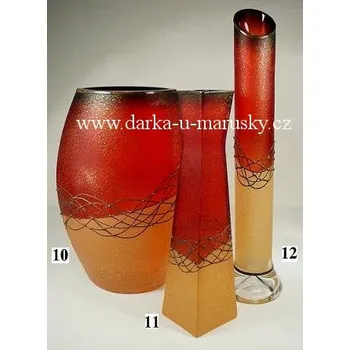 Váza Váza červená buclatá vysoká č. 10 v kombinaci / list2