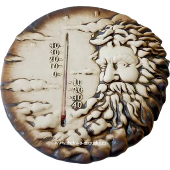 Zahradní dekorace Teploměr z mrazuvzdorné keramiky