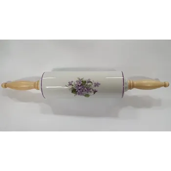 Váleček na těsto Váleček porcelánový na těsto - dekor FIALKY