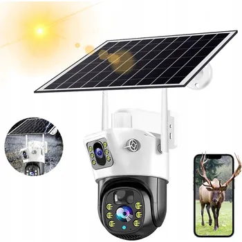 IP kamera SOLÁRNÍ WI-FI KAMERA 4MP S 360° OTÁČENÍM VODĚODOLNÁ NOČNÍ VIDĚNÍ VENKOVNÍ