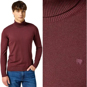 Dámské spodní prádlo Wrangler TURTLENECK Dahlia bordó rolák s příměsí vlny REGULAR L