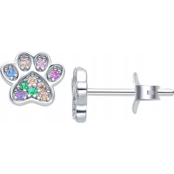 Náušnice POSTŘÍBŘENÉ NÁUŠNICE S RHODIOVANOU ÚPRAVOU, PUSKOVÉ ZAPÍNÁNÍ, KROUŽKY, STŘÍBRO 925, PRO DÍVKU