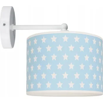 Nástěnné svítidlo Dětská nástěnná lampa moderní stínidlo modré s bílými hvězdičkami 20 cm LED