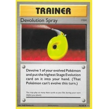 Karetní hra Pokémon EVO 076/108 Devolution Spray - Evolutions Stav: Excellent, Verze: NORMAL