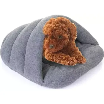 Pelíšek pro psa TopTechnology Teplý pelíšek pro psy a kočky v šedé barvě - velikost L