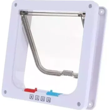 Dvířka pro psa TopTechnology Zamykací bezpečnostní dvířka pro domácí mazlíčky - velikost S (bílá)