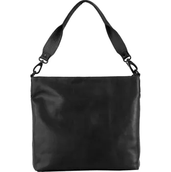 Kabelka Saccoo Foggia kožená kabelka , Barva Černá