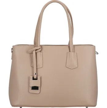 Kabelka Elegantní dámská kožená kabelka do ruky Selina, pudrová
