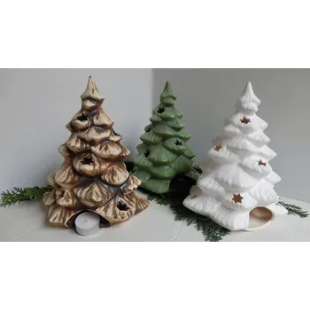 Zahradní dekorace Svícník stromek 1 kus - bílý