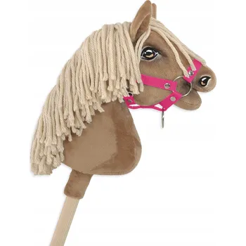 Hobby horsing Ohlávka pro koně Hobby Horse velikosti A4 - tmavě růžová