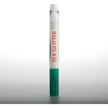 Speciální výtvarná barva DARWI TEX GLITTER fixa na textil - Tmavě zelená 6 ml