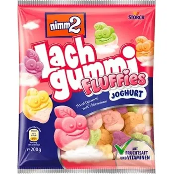 Bonbon Nimm2 Lach Gummi Fluffies Jogurt Želé Bonbony 200g