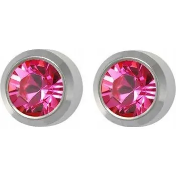 Náušnice Náušnice Studex klasické růžové se zirkonem ocel chirurgická tyčinka 1 pár