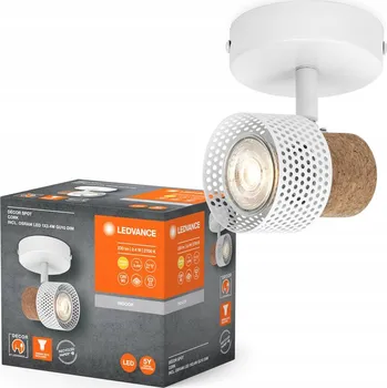 Nástěnné svítidlo LEDVANCE DECOR SPOT CORK, 1 x 3,4 W, 230 lm, bílá, bodové svítidlo, stmívatelné