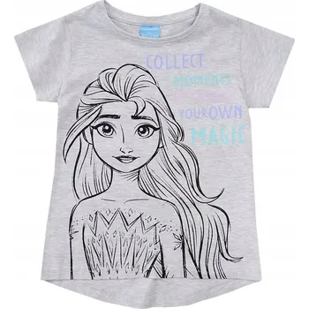 FROZEN ELSA LEDOVÉ KRÁLOVSTVÍ HALENKA dívčí tričko bavlna ŠEDÁ 128 D064T