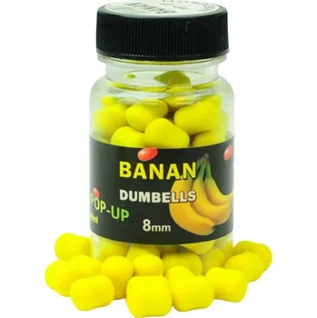 Boilies BANAN POP-UP činky MCKARP 8mm NÁSTRAHA