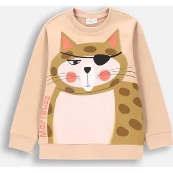 Chlapecká mikina Coccodrillo dětská mikina bavlna hnědá, velikost 98