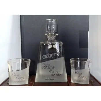 Svatební dekorace Luxusní svatební whisky souprava 2+1 Samantha