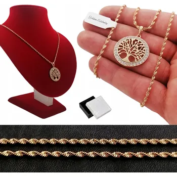 Přívěsek ŘETÍZEK PŘÍVĚSEK Z 18K ZLATA PRO NI + VĚNOVÁNÍ