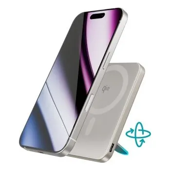 Powerbanka Epico Qi2 5000mAh Alu Mag+ Stand PB EM52 - titan