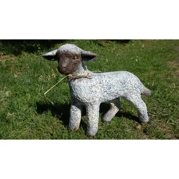 Zahradní dekorace Ovečka stojící MAXI - barevná ručně malovaná