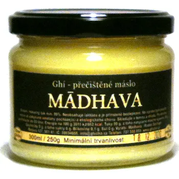 Rostlinný olej Cultured Ghee (máslo ze zakysané smetany, z biochovu) Velikost: 250g .