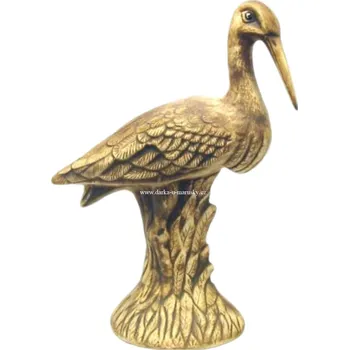 Zahradní dekorace Čáp v přírodní barvě - ručně malovaný