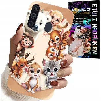 Pouzdro na mobilní telefon POUZDRO PRO SAMSUNG GALAXY A21 - ZADNÍ KRYT PRO DĚTI S LESNÍMI ZVÍŘATY CASE