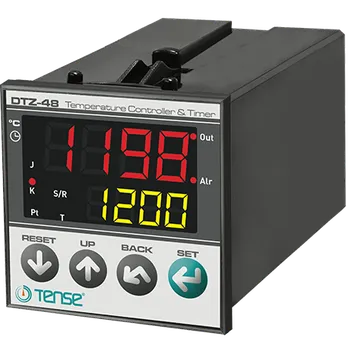 Mikroprocesorový regulátor teploty PID s časovačem pro montáž do panelu 1750°C - 48mm x 48mm