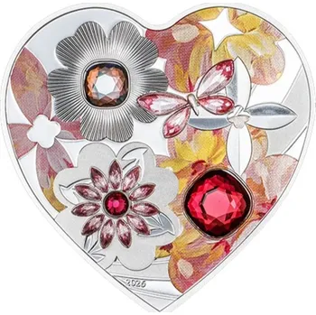 Stříbrná mince - Brilliant Love – Kvetoucí Cookovy ostro...