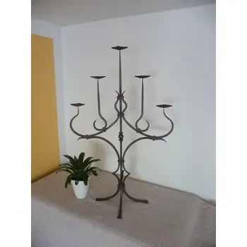 Svícen Luxusní kovaný svícen na 5 svíček