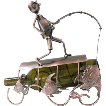 Stojan na víno Stojan na láhev - (víno ) - Rybář s udicí C