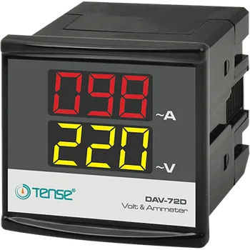 DAV-72D panelový digitální ampérmetr a voltmetr pro AC 100 ampérů, 150V