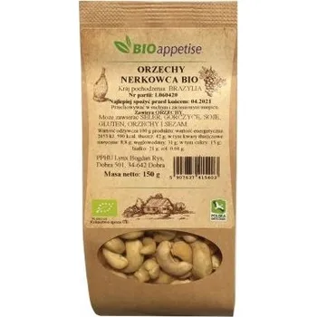 Sušená potravina Kešu ořechy BIo 150g Bioappetise