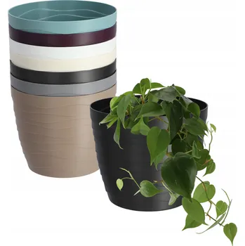 Květináč Černý plast Květináč Kadax 11 cm x 11 x 9 cm