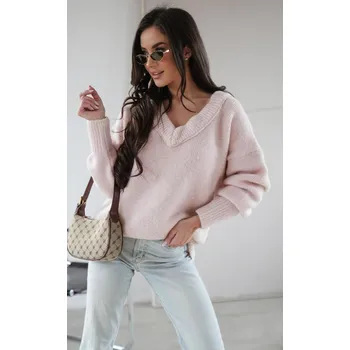 Dámský svetr Svetr Stay Here světle růžový