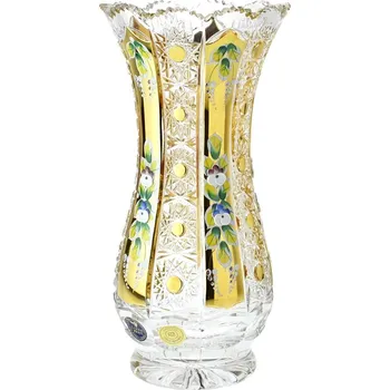 Váza Váza 25,5cm bohatý brus 500PK + zlato s vysokým smaltem