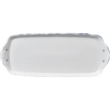 Podnos porcelánový - štrúdlák 37cm - modrý dekor i linka