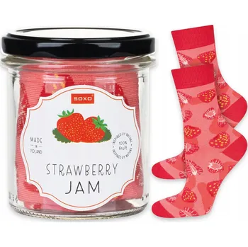 Dámské ponožky SOXO dámské ponožky ve sklenici jako džem jahoda