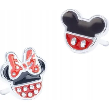 Náušnice Stříbrné náušnice 925 Mickey Mouse pro malou slečnu