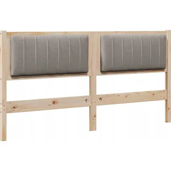 Čalouněné čelo postele s čelo Hnědá 150 cm Masivní borové dřevo